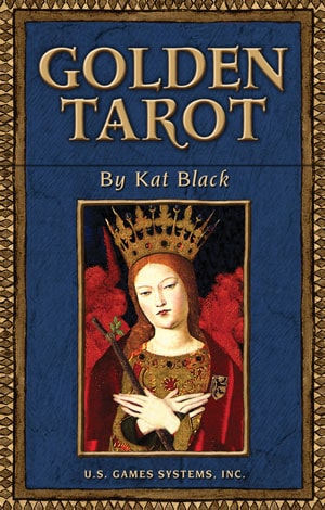 黃金塔羅|Golden Tarot|78張,中世紀到文藝復興的藝術化圖象拼貼作品,贈中文翻譯