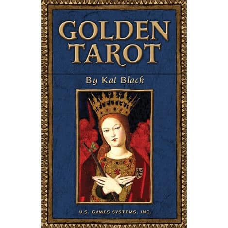 黃金塔羅|Golden Tarot|78張,中世紀到文藝復興的藝術化圖象拼貼作品,贈中文翻譯