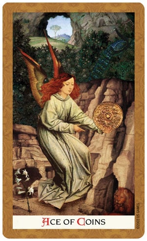 黃金塔羅|Golden Tarot|78張,中世紀到文藝復興的藝術化圖象拼貼作品,贈中文翻譯