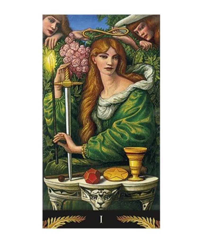前拉斐爾派塔羅|Preraphaelite Tarot|78張,鮮豔色彩中富有神秘感和浪漫感,贈中文翻譯