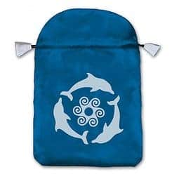 海豚塔羅袋（緞）｜聖甲蟲塔羅保護袋系列｜能量袋、牌卡袋、塔羅袋、束口袋 Dolphins(satin)