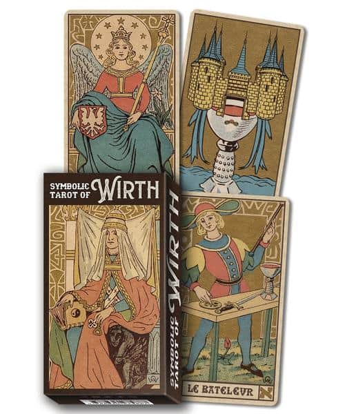 沃思象徵塔羅牌|Symbolic Tarot Of Wirth|78張,特殊金色油墨,賦予獨特視覺饗宴,贈中文翻譯