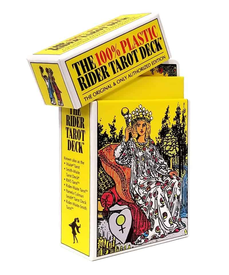 萊德偉特萬年塔羅牌|The 100 Plastic Rider Waite Tarot|78張,完全塑膠材質,塔羅解讀師最愛,不吸水氣超耐用,可長久倍增次數使用,贈中文翻譯