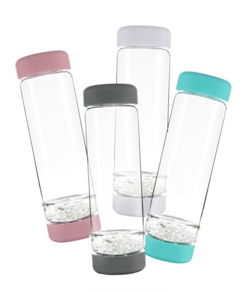 水晶寶石能量水瓶｜直接接觸即能活化水質、可更換自己的礦石｜德國INU出品