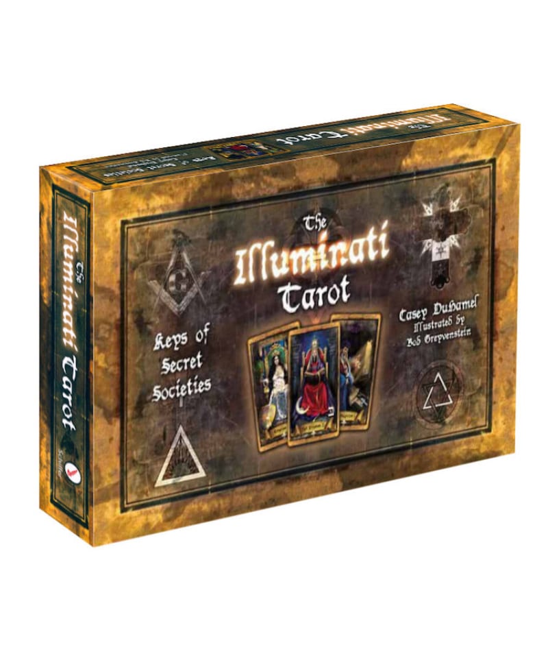 光明會塔羅：秘團之鑰｜The Illuminati Tarot Keys Of Secret Societies｜78張,錫安修道院、玫瑰十字會、共濟會、馬提尼教派和金色黎明