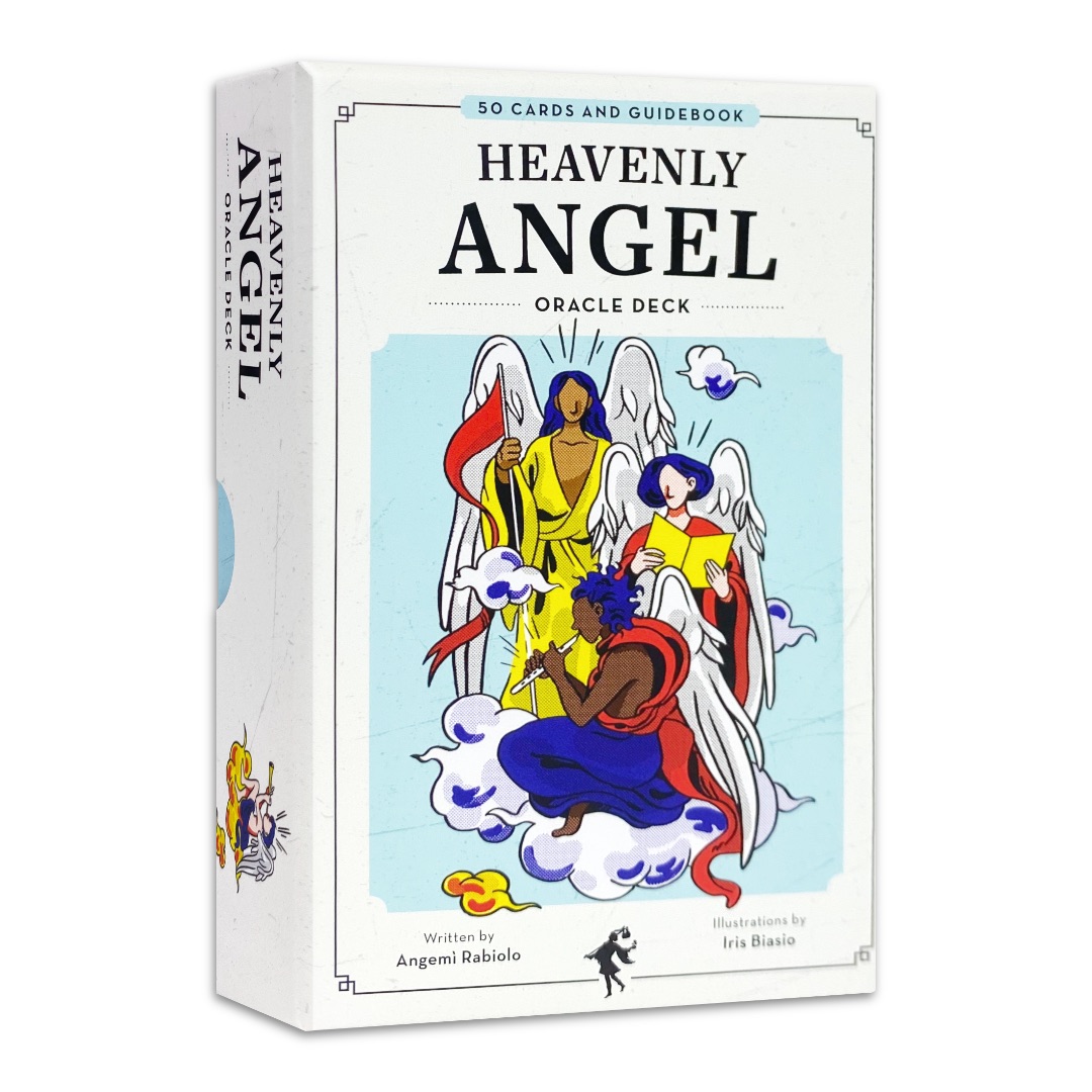 聖天使神示插畫卡｜Heavenly Angel Oracle Deck｜50張,為精神和身體成長提供保護、建議和最合適的工具,贈中文翻譯