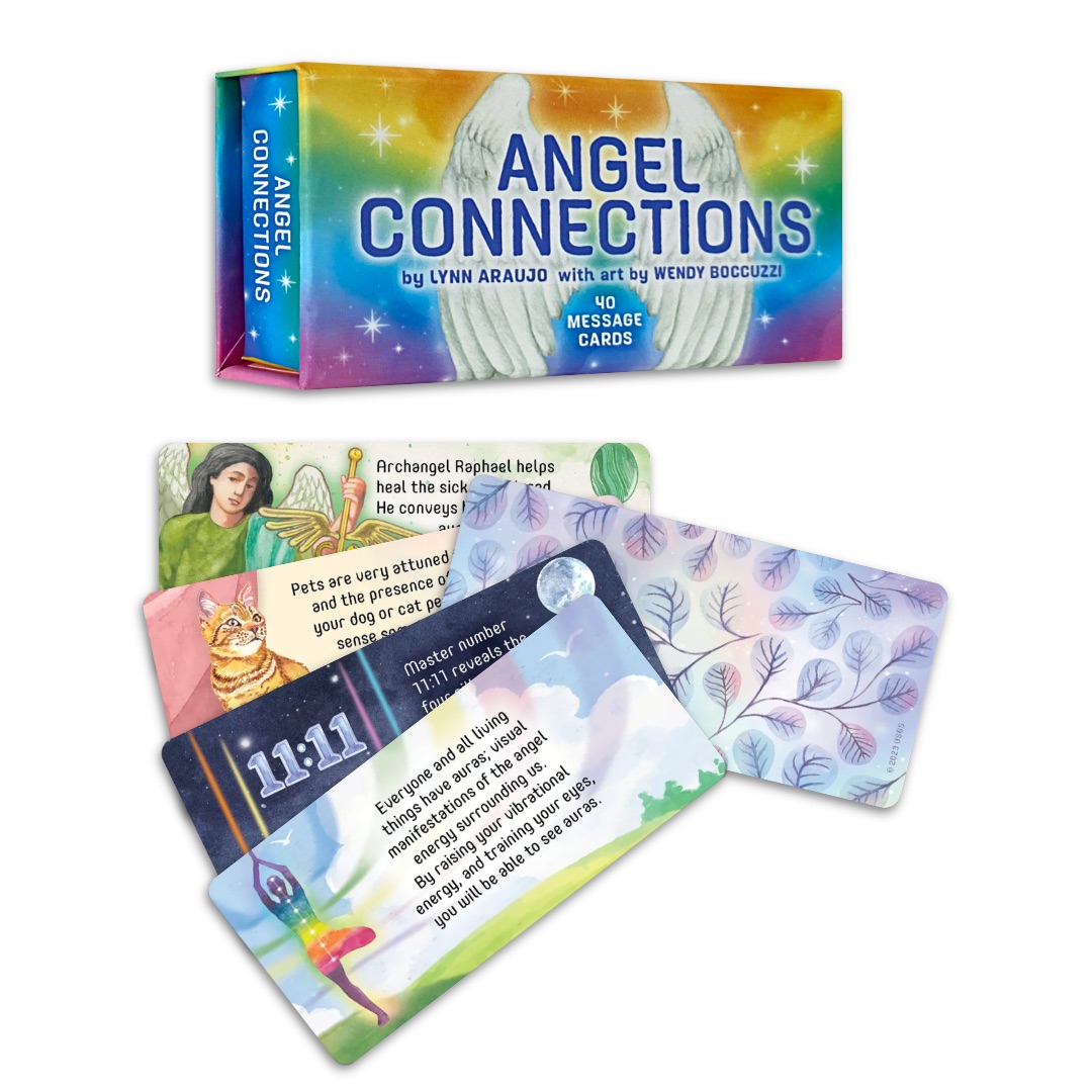 天使寄語：40張訊息卡｜Angel Connections: 40 Message Cards｜40張,來自上天的視覺圖像幫助理解祝福箴言,贈中文翻譯