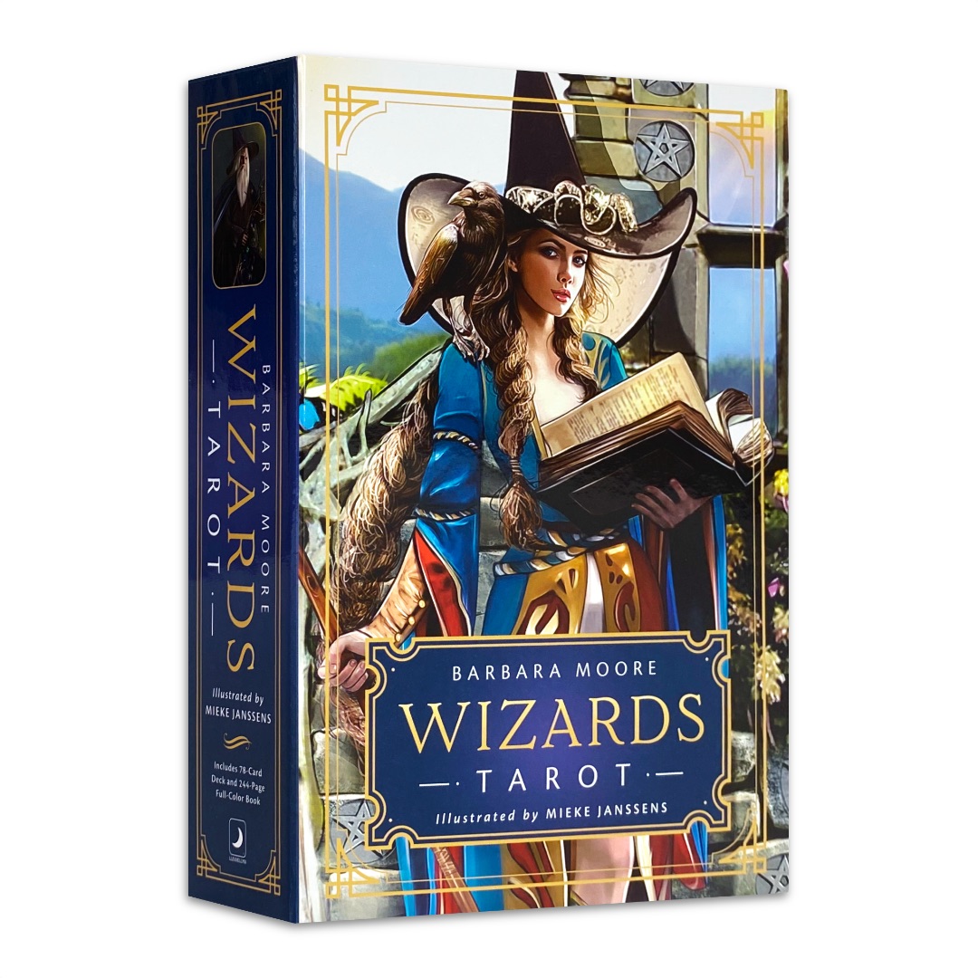 鹿林月亮女巫塔羅｜Wizards Tarot｜78張,栩栩如生、色彩鮮豔，增加你眾多技能魔法,贈中文翻譯