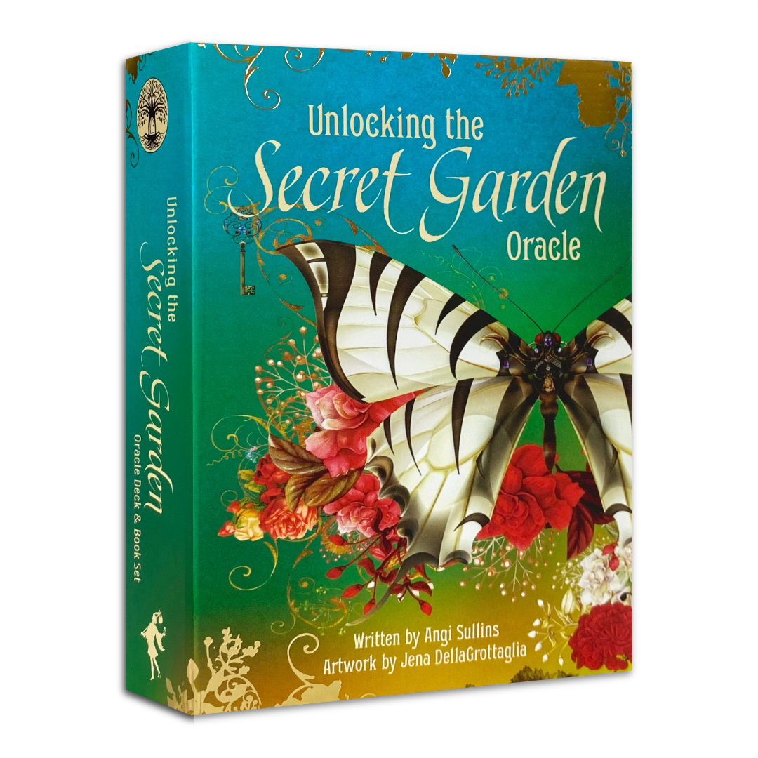秘境花園探索神諭｜Unlocking the Secret Garden Oracle｜44張鍍金邊牌卡及108頁圖文並茂說明手冊,贈中文翻譯