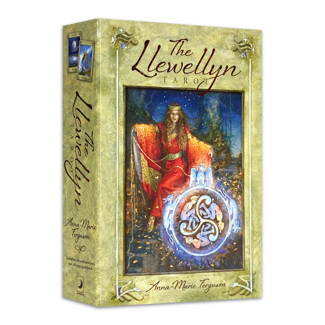 鹿林月亮塔羅｜The Llewellyn Tarot｜78張,用細緻的水彩畫風帶領你進入古老的神祕塔羅世界,贈中文翻譯