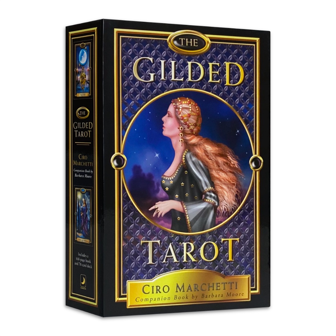 炫金塔羅豪華盒裝版｜Gilded Tarot Set｜78張,包含說明書，精采完整,贈中文翻譯