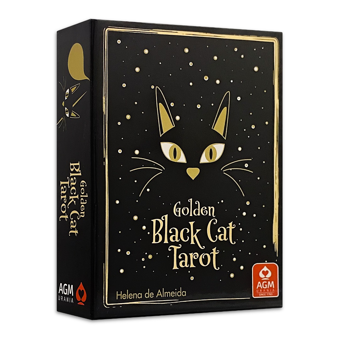 金色黑貓塔羅牌｜Golden Black Cat Tarot｜78張,贈中文翻譯