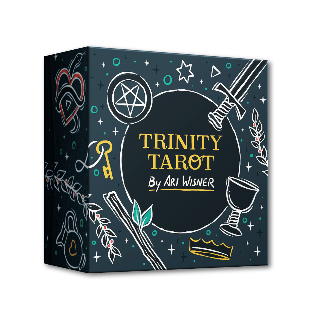 三位一體塔羅牌｜Trinity Tarot｜78張,重新詮釋沒有性別的牌卡提供發揮個人解釋和智慧的空間,贈中文翻譯