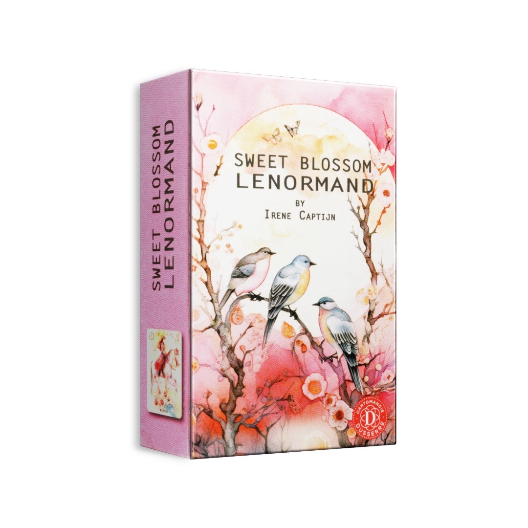 甜美花朵雷諾曼牌｜Sweet Blossom Lenormand｜38張,淡雅柔和色彩迷人帶來希望與樂觀,贈中文翻譯