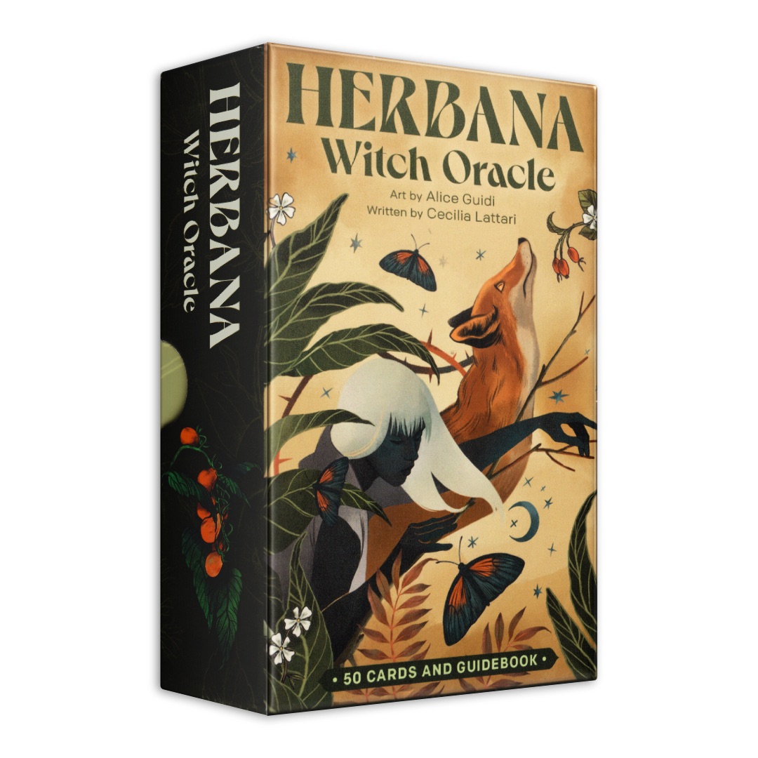 藥草巫術占卜卡｜Herbana Witch Oracle｜50張,對神話、民間傳說及古老風味和深厚根基事物充滿熱情的插畫家帶你進入神奇森林,贈中文翻譯