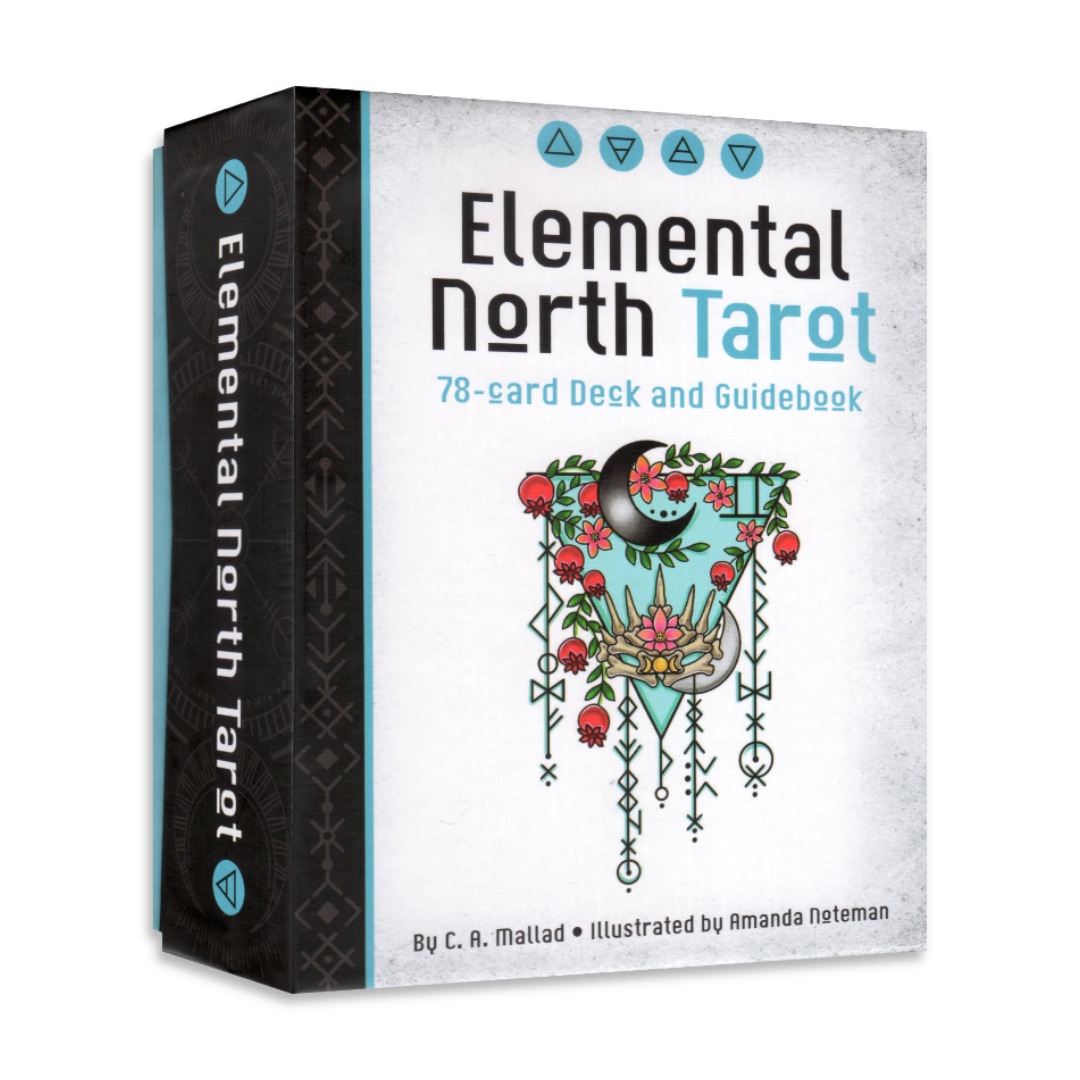 北方元素塔羅牌｜Elemental North Tarot｜78張,北歐符文,占星術,元素和數字學以及植物和動物意象,贈中文翻譯