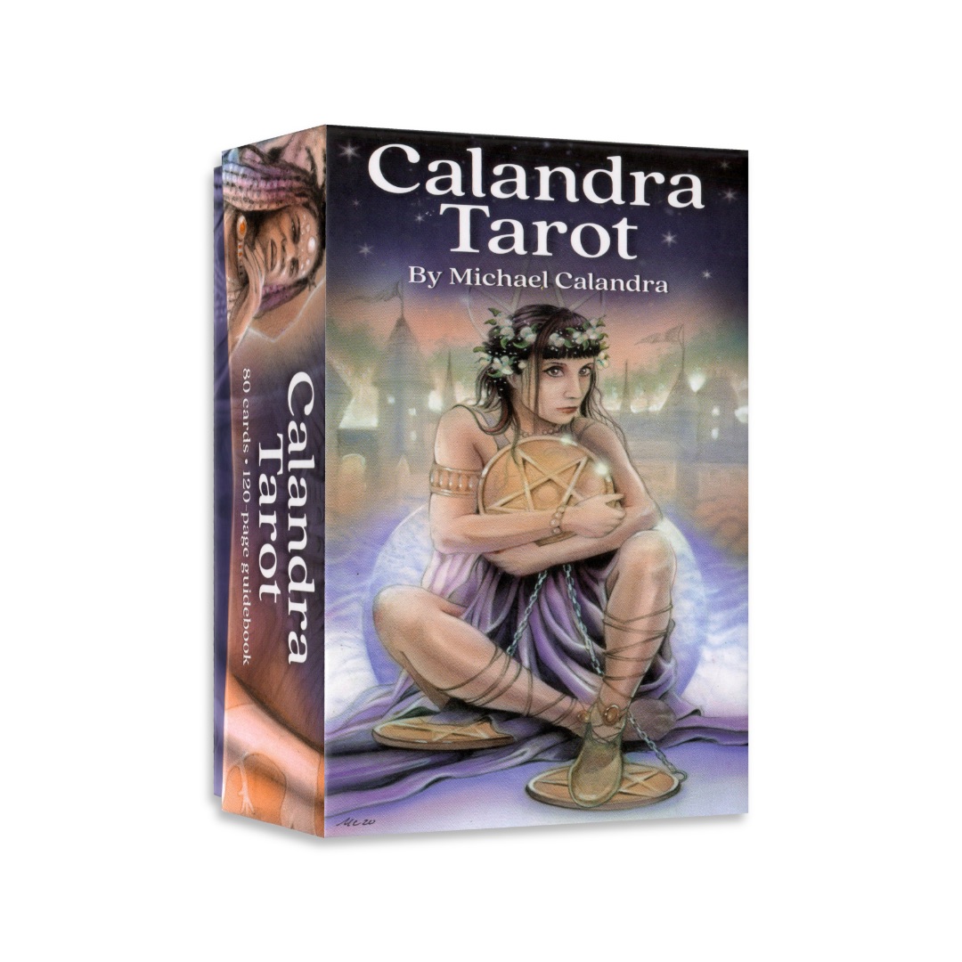 卡蘭朵拉塔羅｜Calandra Tarot｜80張,手繪藝術展示深度,質感,柔和明亮色彩,贈中文翻譯