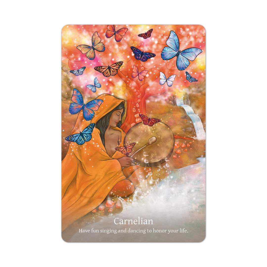 薩滿水晶神諭|Shamanic Crystals Oracle|45張,體驗宇宙無條件的愛重回和諧靈感之路,贈中文翻譯