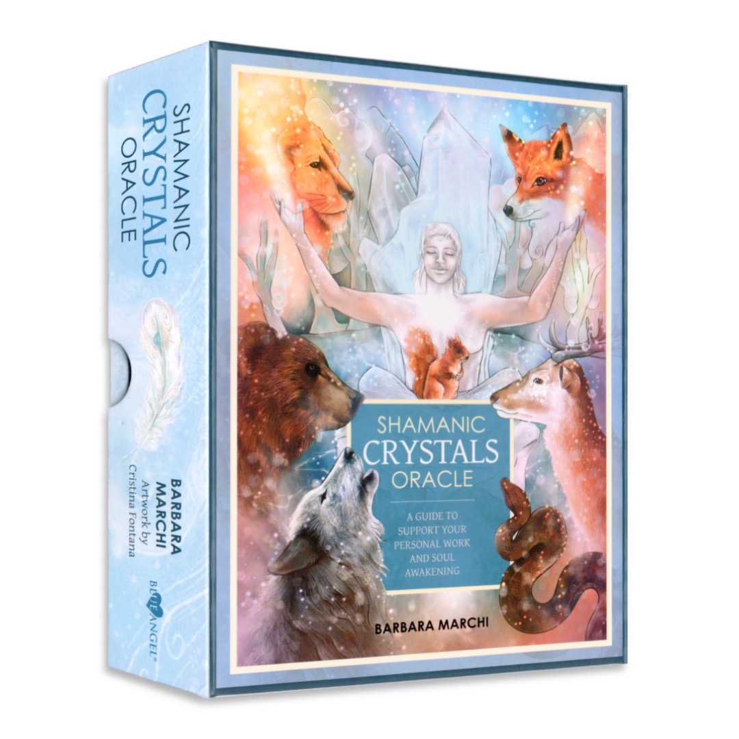 薩滿水晶神諭|Shamanic Crystals Oracle|45張,體驗宇宙無條件的愛重回和諧靈感之路,贈中文翻譯