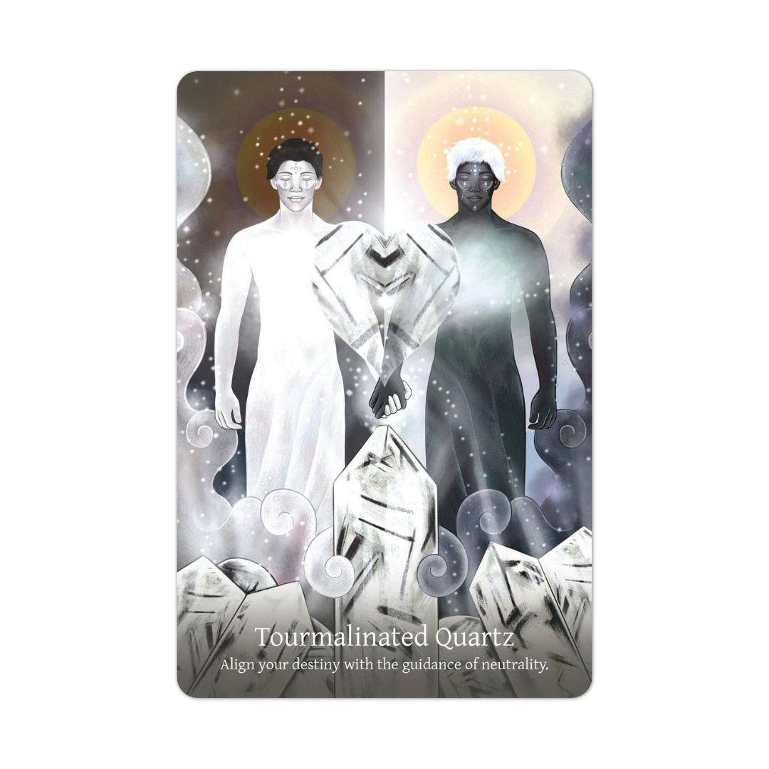 薩滿水晶神諭|Shamanic Crystals Oracle|45張,體驗宇宙無條件的愛重回和諧靈感之路,贈中文翻譯