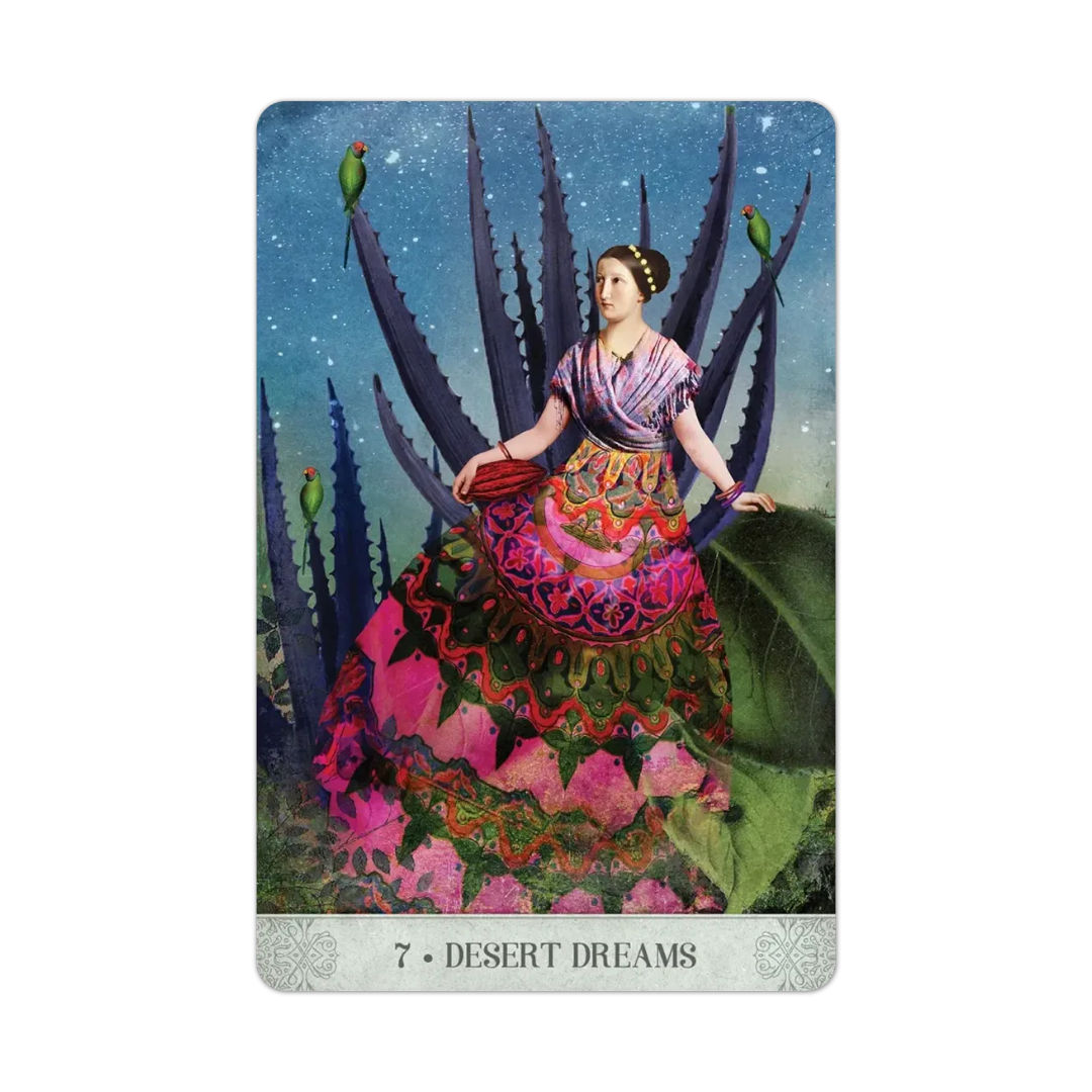 植物之夢神諭卡|Botanical Dreams Oracle|56張,豐富多彩的景觀拼貼,穿越轉化啟蒙道路,贈中文翻譯