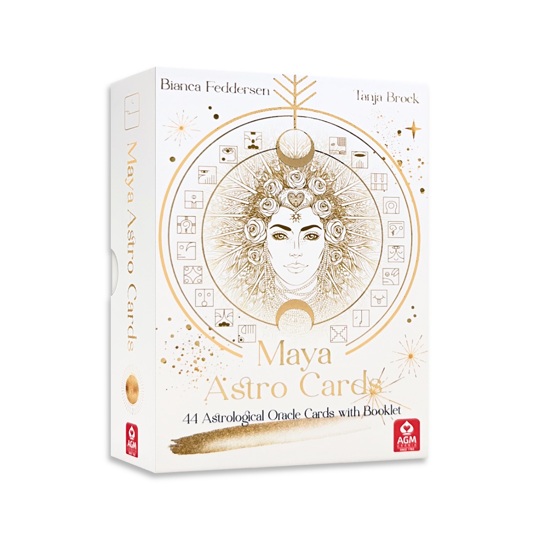 馬雅星象卡｜Maya Astro Cards｜44張,鍍金箔星際曆法時間的量化理解與質量概念結合,贈中文翻譯
