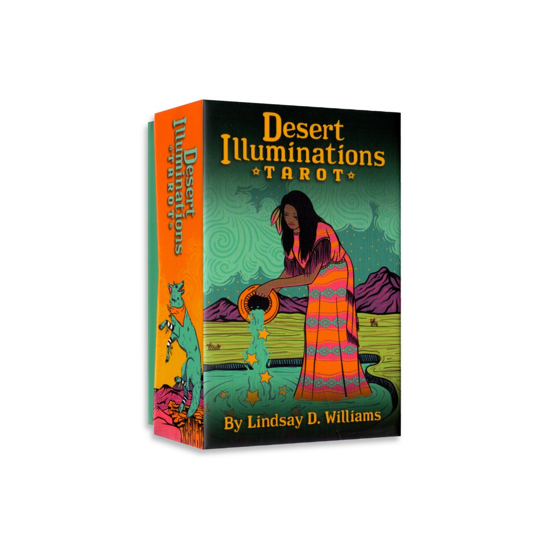 沙漠啟示塔羅牌｜Desert Illuminations Tarot｜78張,引導你與元素、脈輪和占星術建立聯繫，開啟新可能意識,贈中文翻譯