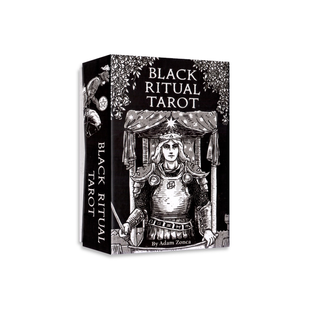黑魔法儀式塔羅牌｜Black Ritual Tarot｜78張,細緻插圖探索心靈的深處光明與黑暗,贈中文翻譯