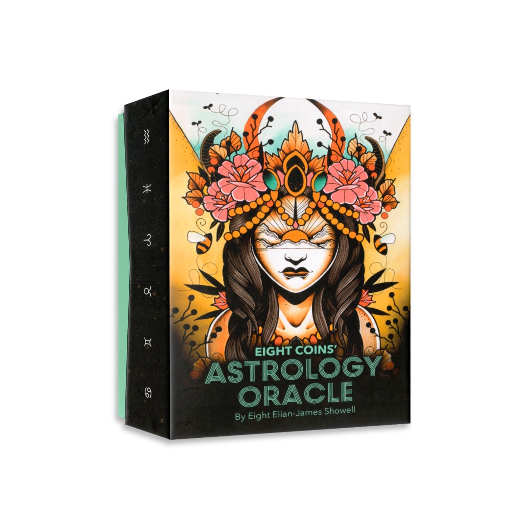 八錢星象占卜卡｜Eight Coins' Astrology Oracle｜41張,靈感來自天文原型和宇宙能量,應用到日常生活洞察,贈中文翻譯