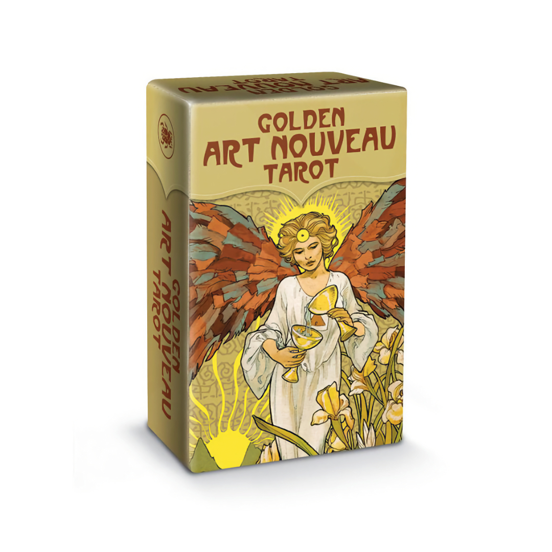 迷你版黃金新藝術塔羅｜Golden Art Nouveau Tarot Mini｜78張,盛開花之捲軸,灌輸感性美進入永恆訊息,贈中文翻譯