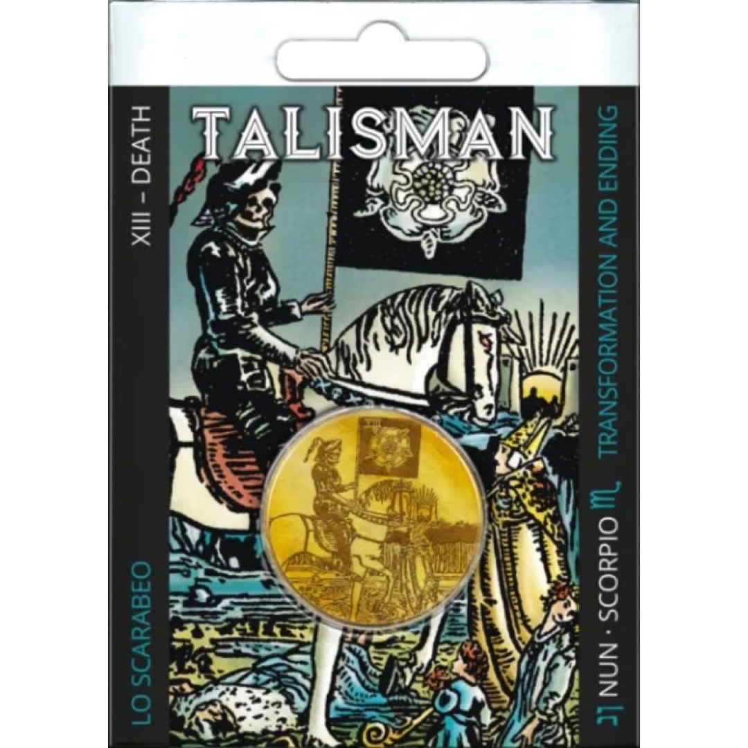 死神塔羅牌護身符幣｜Tarot Talisman - XIII. Death｜隨身占卜,典藏守護,財富意念