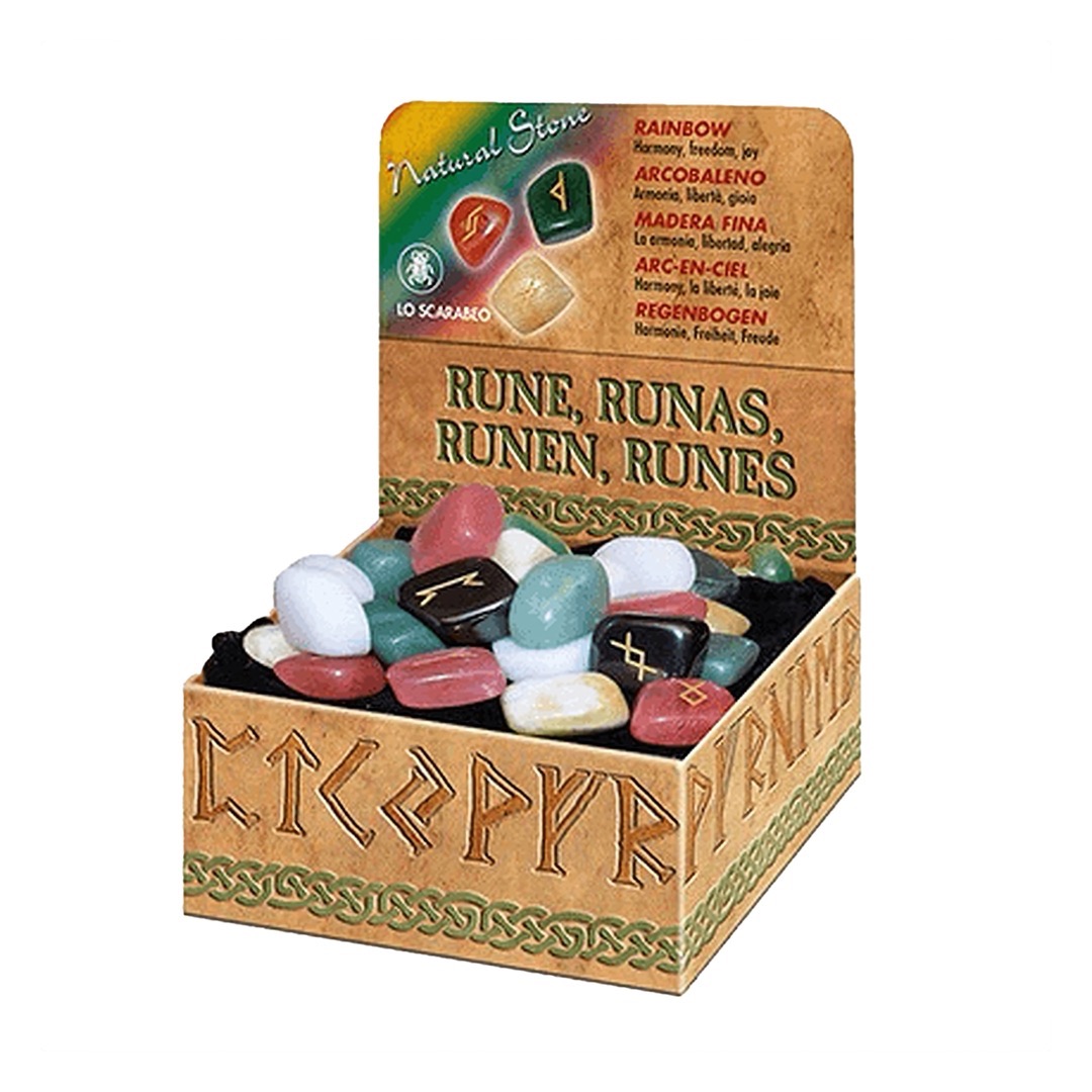 彩虹組合盧恩符文石｜Elemental Runesrune Elementali Rainbow Rune Set｜25顆