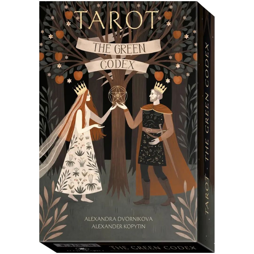 綠色法典塔羅牌套組|Green Codex Tarot Kit|78張,找出人類與自然聯繫成生命原始網絡的根源,贈中文翻譯