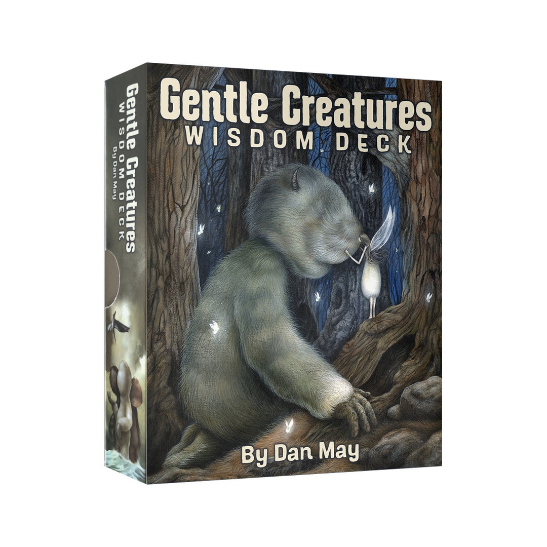 溫柔動物智慧卡｜Gentle Creatures Wisdom Deck｜48張,跟隨好奇心發現有趣的遭遇、感人故事和啟發課程,贈中文翻譯