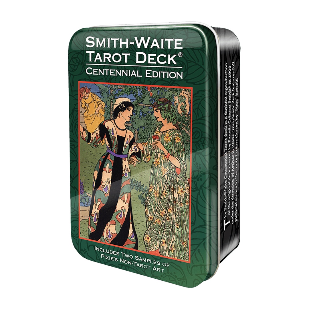 史密斯偉特百年紀念塔羅錫鐵盒｜Smith-Waite Centennial Tarot Deck in a Tin｜80張,原始版本色澤製作,仿古味道濃厚,贈中文翻譯