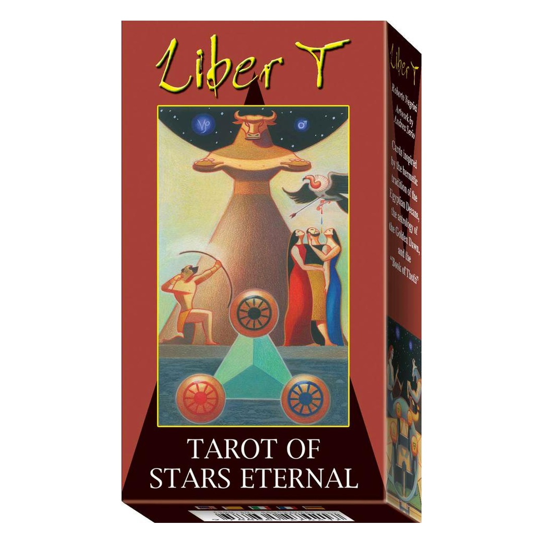 永恆之星塔羅｜Liber T Tarot｜78張,俗稱歐洲托特搭配人物敘事風格體現更多神祕故事,贈中文翻譯