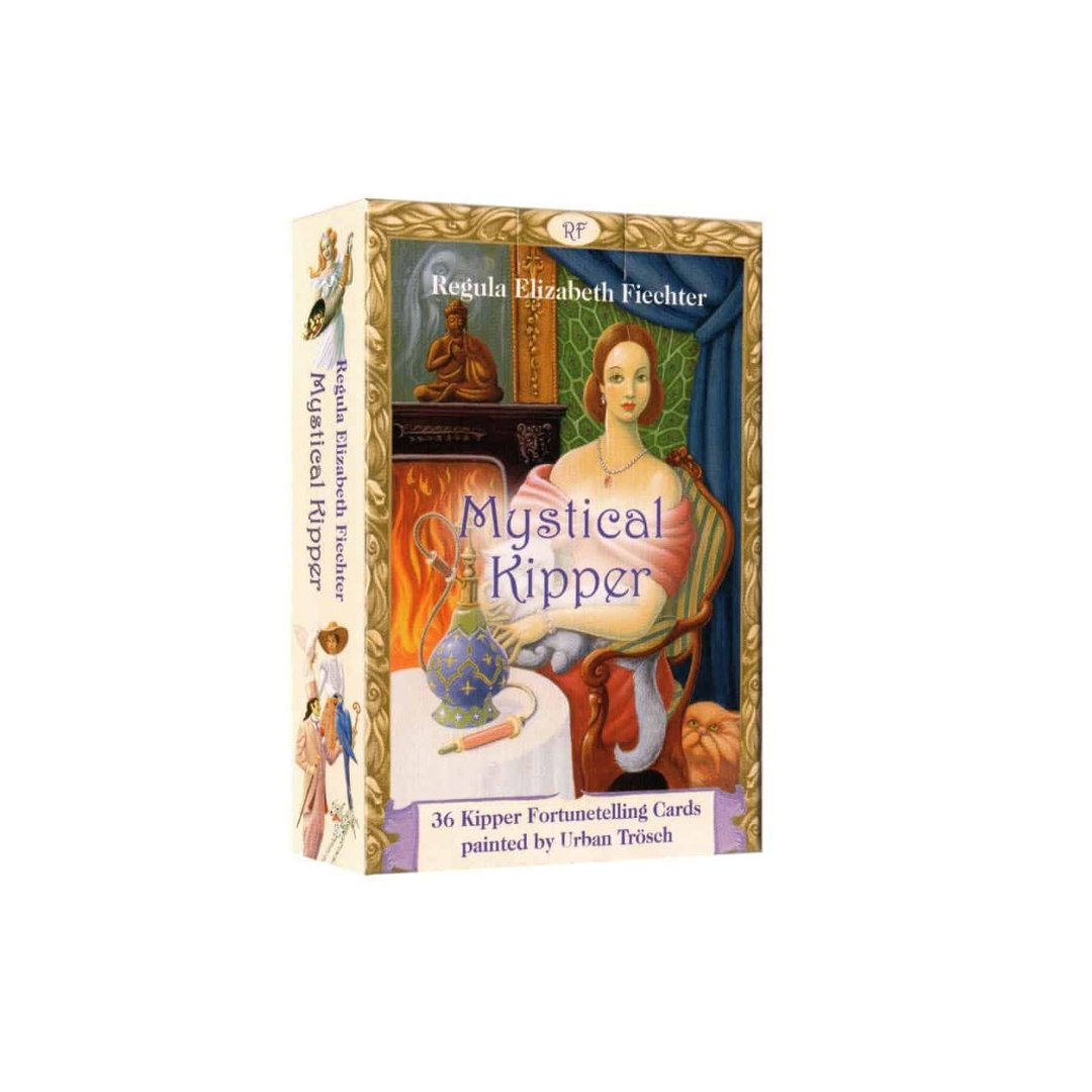 神祕基博占卜卡｜Mystical Kipper Deck｜36張,與雷諾曼的區別在於此牌卡著重描繪人物特點,贈中文翻譯