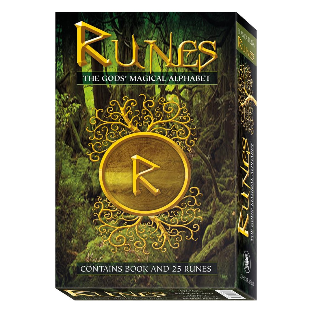 盧恩符文_神的字彙豪華盒裝版｜Runes The Gods Magical Alphabet Kit｜,贈中文翻譯