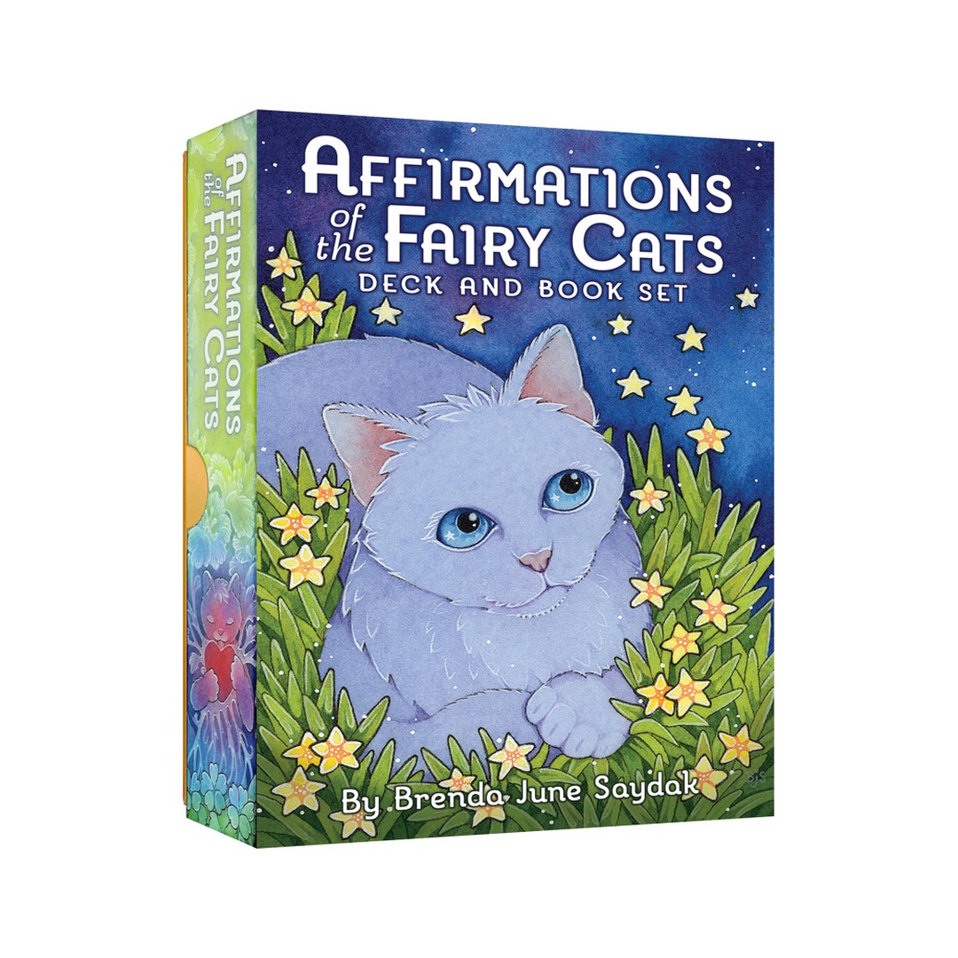 仙貓肯定句盒裝版｜Affirmations Of The Fairy Cats Deck And Book Set｜41張,故事、建議、靈感、沉思、舒適、慶祝和滿足,贈中文翻譯