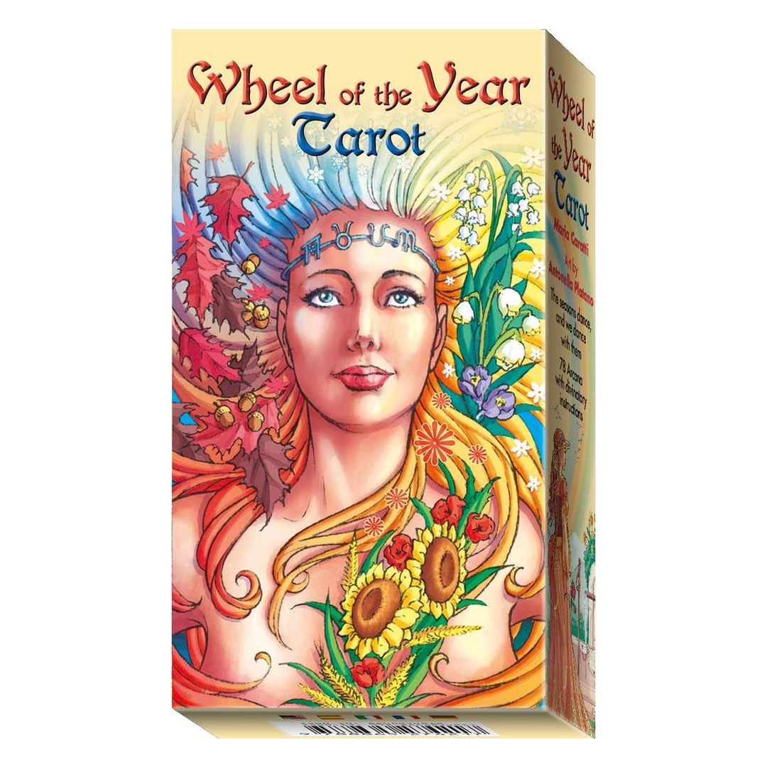 年輪塔羅｜Wheel Of The Year Tarot｜78張,愛與關係、財務與事業、健康或是心靈議題,贈中文翻譯
