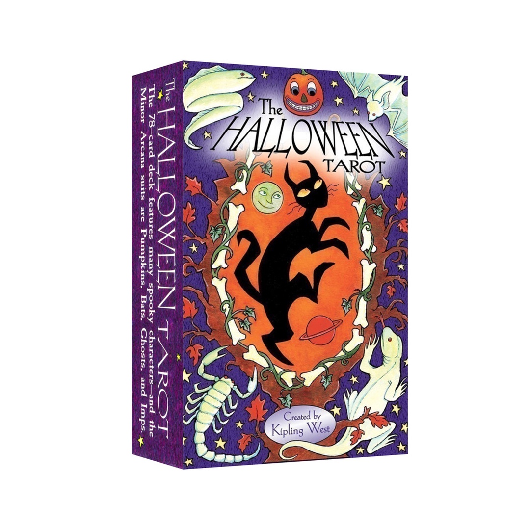 萬聖節塔羅｜The Halloween Tarot｜78張,美國遊戲出品,蝙蝠、南瓜、幽靈,恐怖元素可愛呈現,贈中文翻譯