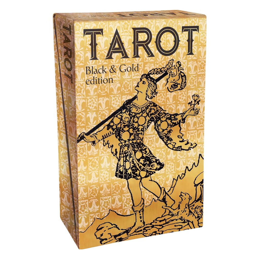 墨金塔羅｜Tarot Black And Gold Edition｜78張,金箔黑線新風格創作,贈中文翻譯