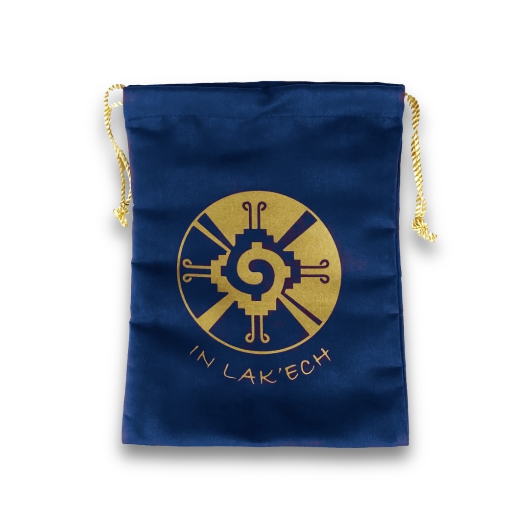 胡娜庫束口袋藍色（大）13月亮曆神聖圖騰｜Hunabku Bag Blue Large｜收納攜帶珍惜保護