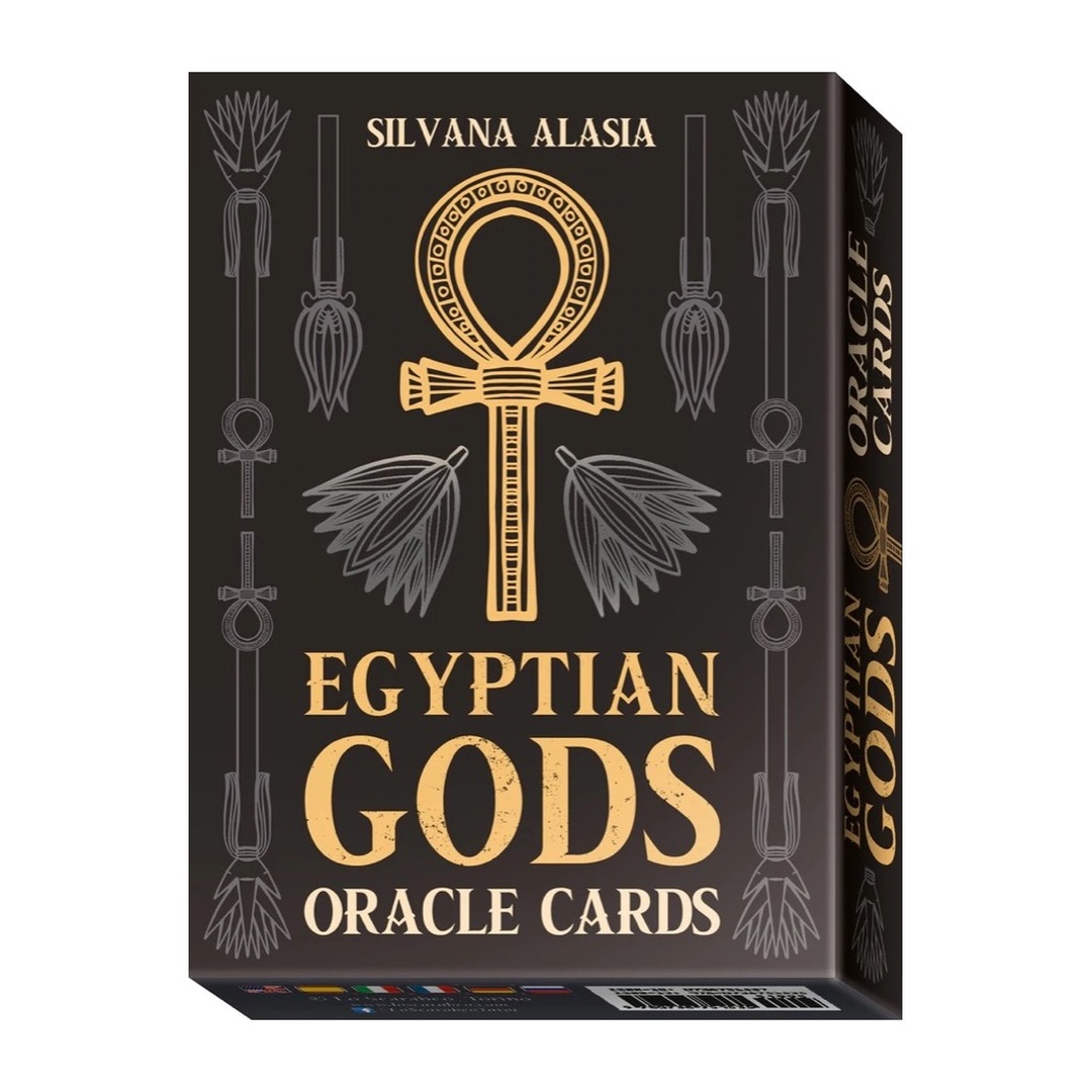 埃及眾神指引卡｜Egyptian Gods Oracle Cards｜36張,類莎草紙蛋彩畫,贈中文翻譯