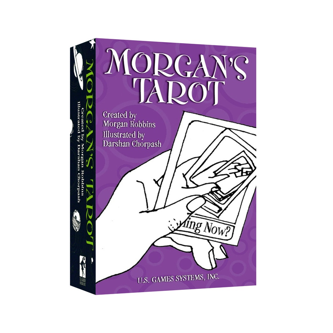 摩根盧賓線條藝術塔羅｜Morgan Robbins Tarot Deck｜88張,60年代反文化運動的理念復古型式黑白創作,贈中文翻譯