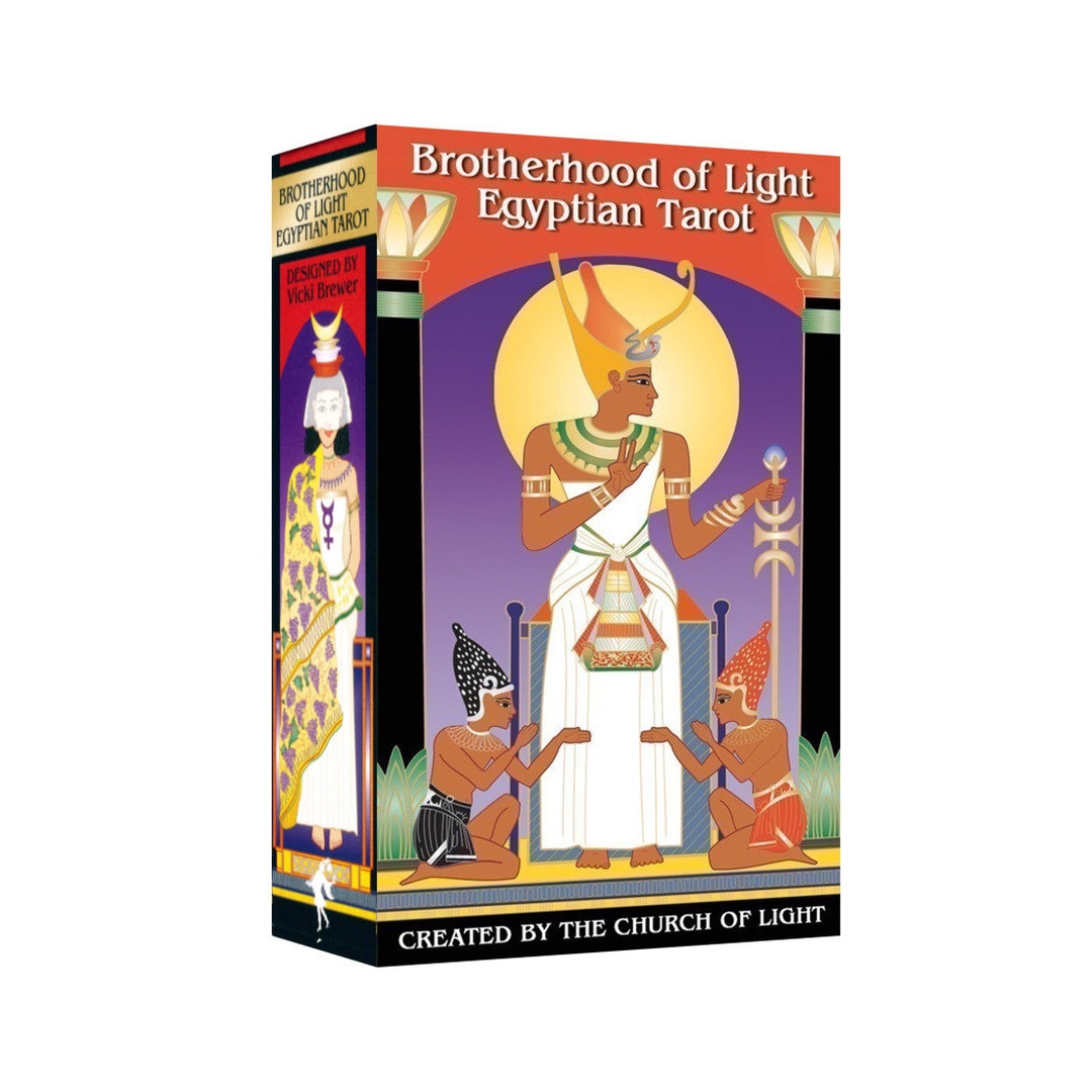 淨光兄弟埃及塔羅｜Brotherhood Of Light Egyptian Tarot｜78張,卡巴拉、占星學、古埃及神話、占星元素、神祕學幾何圖,贈中文翻譯