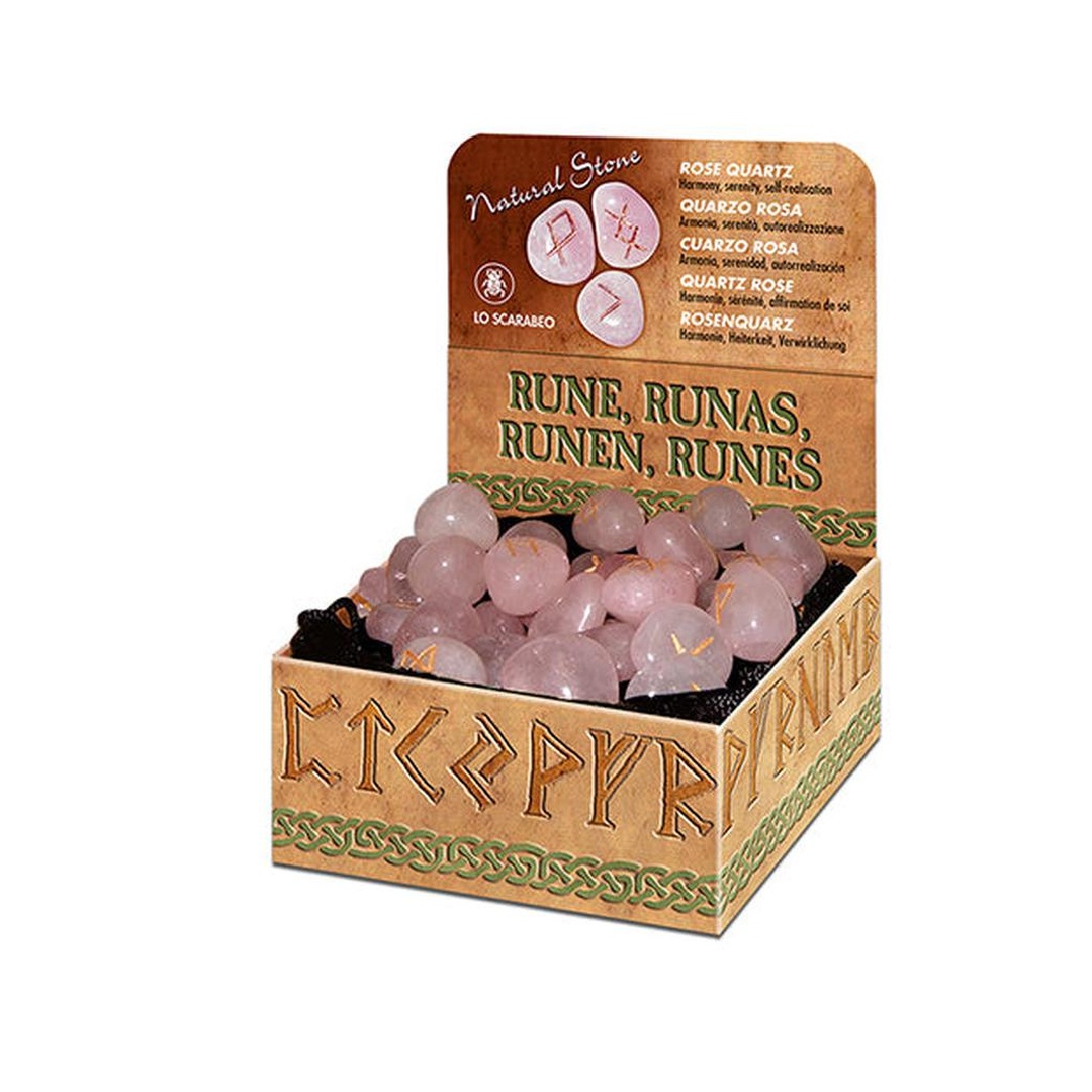 粉晶盧恩符文石｜Rose Quartz Runes｜25顆