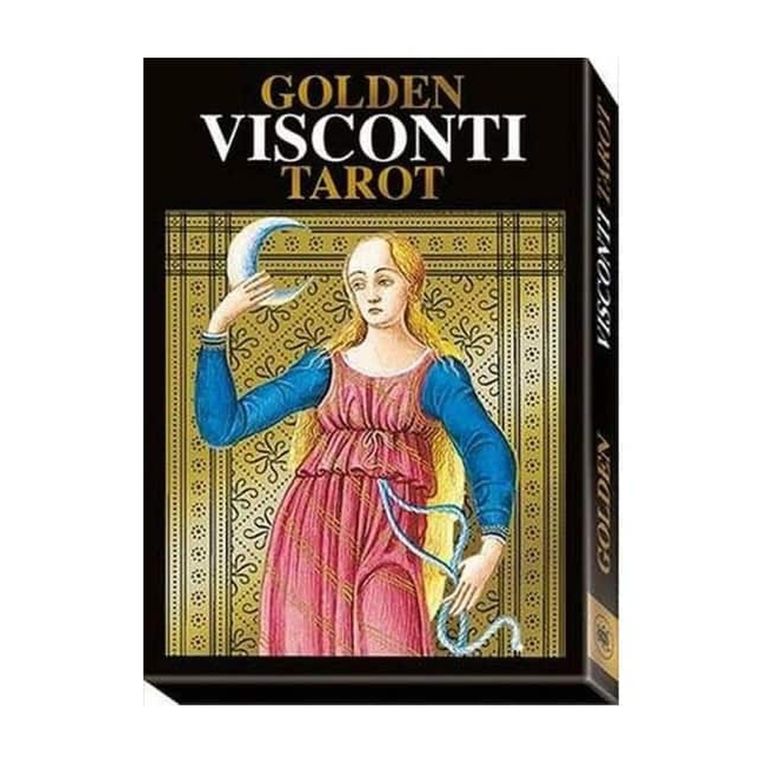 黃金維斯康提塔羅牌（主牌）｜Golden Visconti Tarot Gt｜22張,大阿卡納牌重要之路,贈中文翻譯