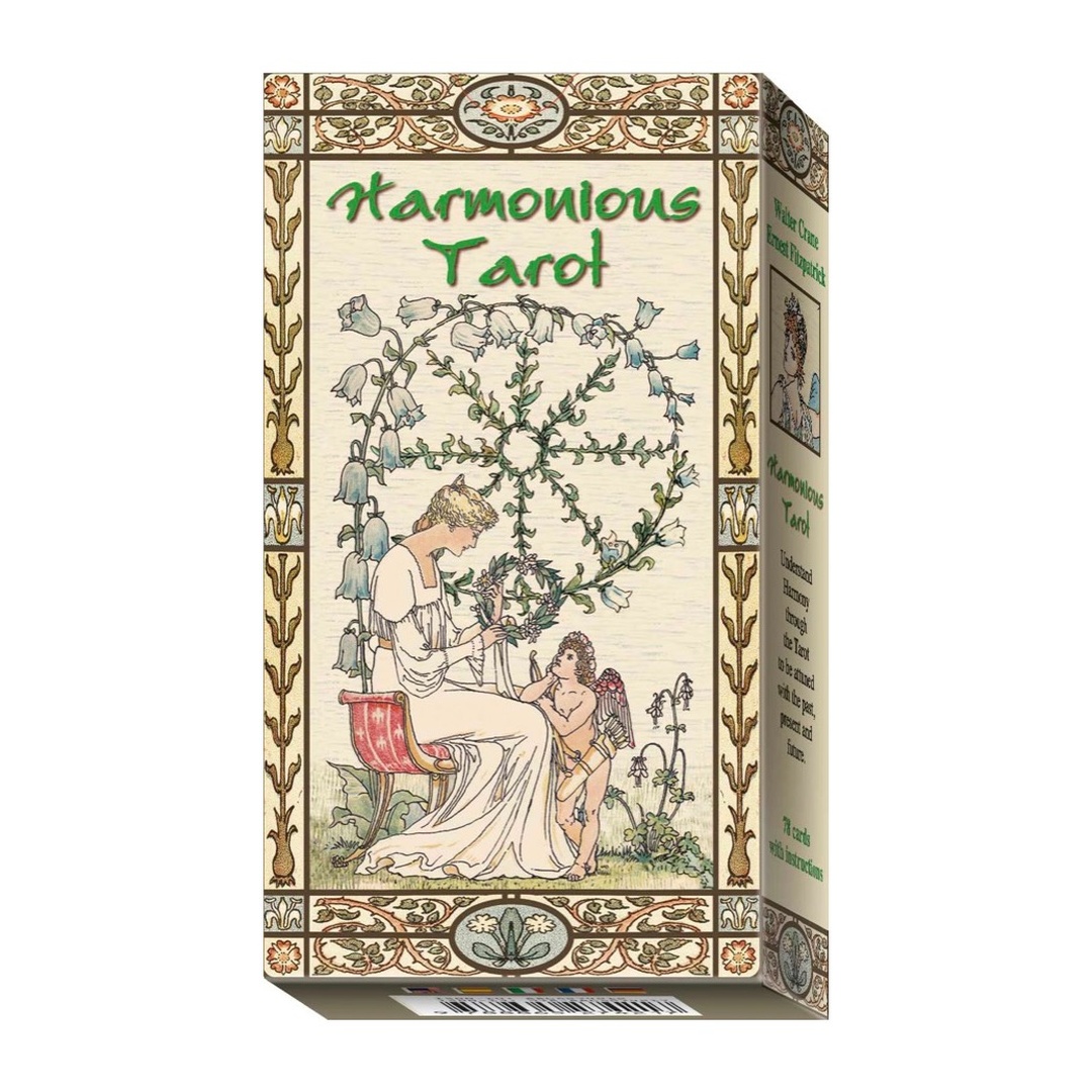 和諧塔羅牌｜Harmonious Tarot｜78張,富有花草元素的唯美浪漫風格,贈中文翻譯