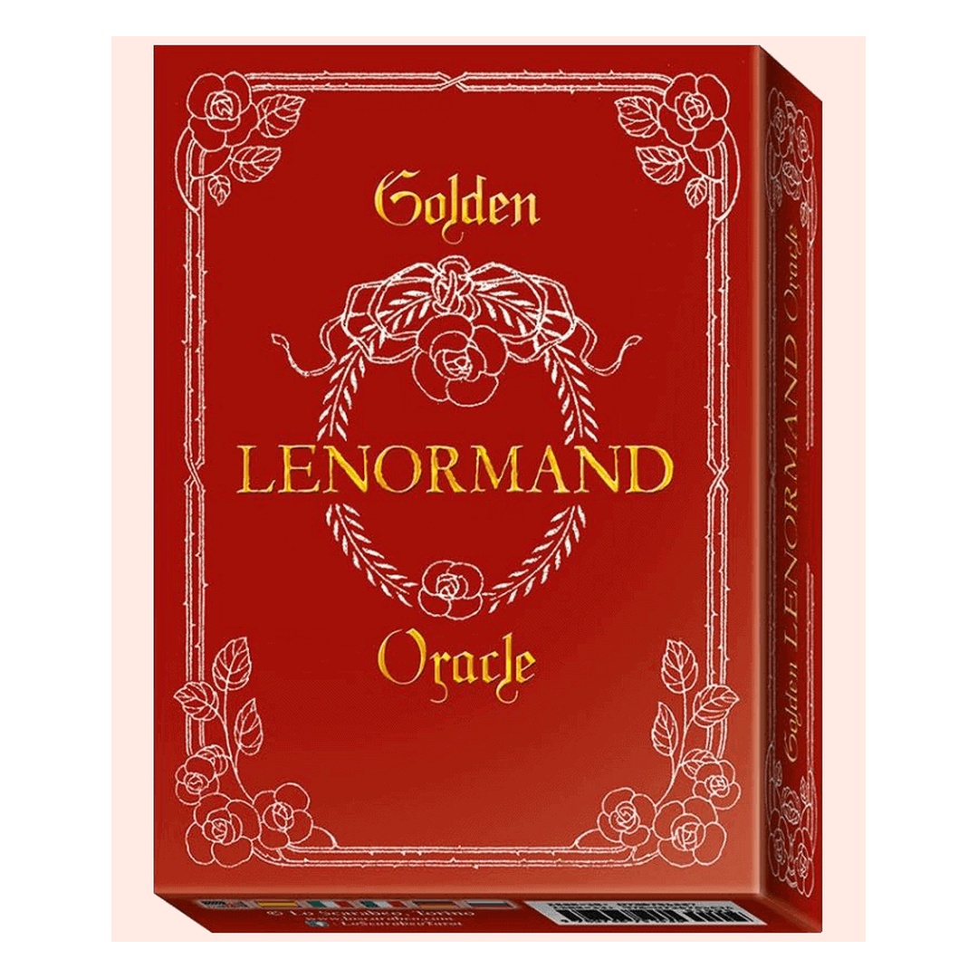 黃金雷諾曼神諭卡｜Golden Lenormand Oracle｜36張,閃耀占卡牌，內有簡體中文說明手冊,贈中文翻譯